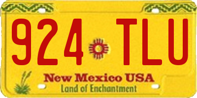 NM license plate 924TLU
