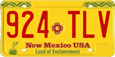NM license plate 924TLV