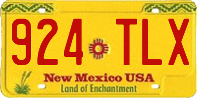 NM license plate 924TLX