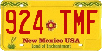 NM license plate 924TMF