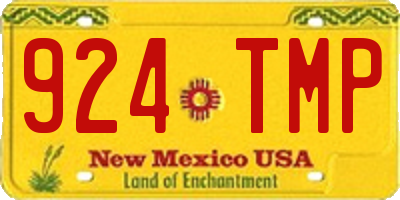 NM license plate 924TMP
