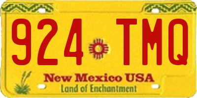 NM license plate 924TMQ