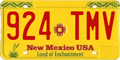 NM license plate 924TMV