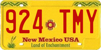 NM license plate 924TMY