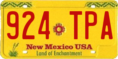NM license plate 924TPA