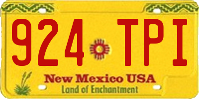 NM license plate 924TPI