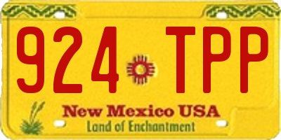 NM license plate 924TPP