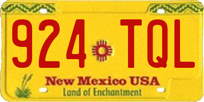 NM license plate 924TQL