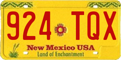NM license plate 924TQX