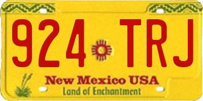 NM license plate 924TRJ