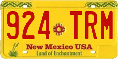 NM license plate 924TRM