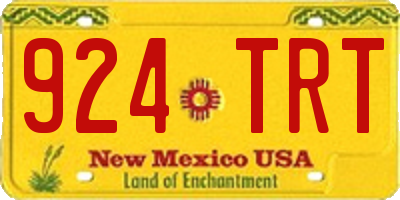 NM license plate 924TRT