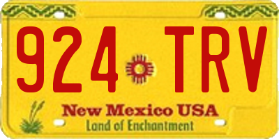 NM license plate 924TRV