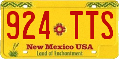 NM license plate 924TTS