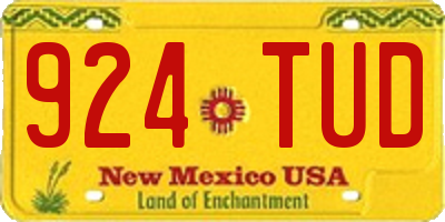 NM license plate 924TUD