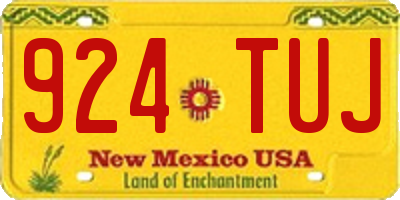 NM license plate 924TUJ