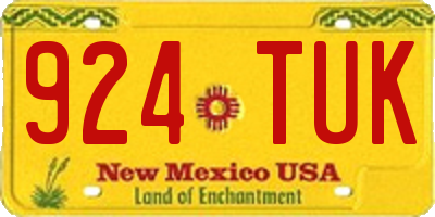 NM license plate 924TUK