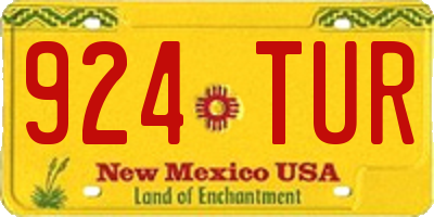 NM license plate 924TUR