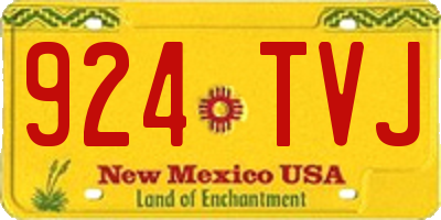 NM license plate 924TVJ