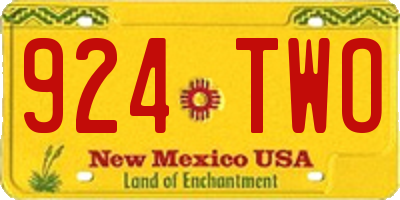 NM license plate 924TWO
