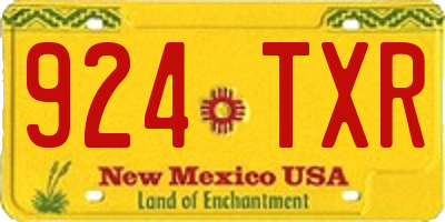NM license plate 924TXR