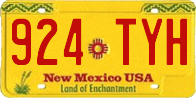 NM license plate 924TYH