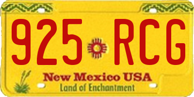 NM license plate 925RCG