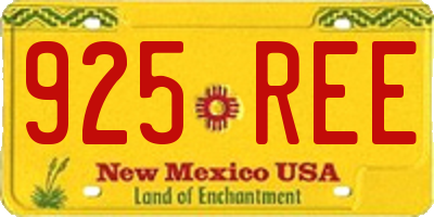 NM license plate 925REE