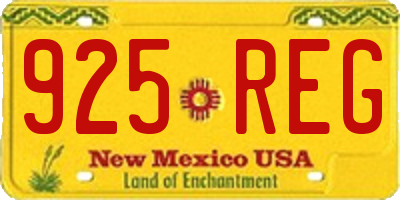 NM license plate 925REG