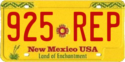 NM license plate 925REP