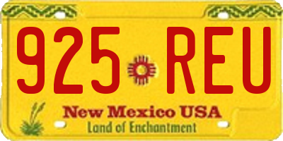 NM license plate 925REU