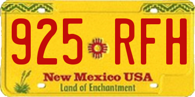 NM license plate 925RFH