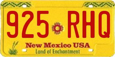 NM license plate 925RHQ