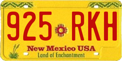 NM license plate 925RKH