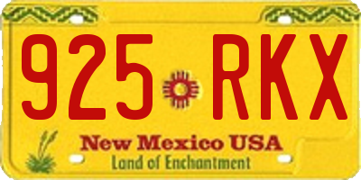 NM license plate 925RKX
