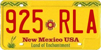 NM license plate 925RLA