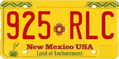 NM license plate 925RLC