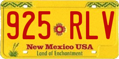 NM license plate 925RLV