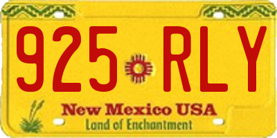 NM license plate 925RLY