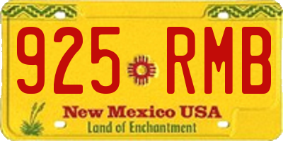 NM license plate 925RMB