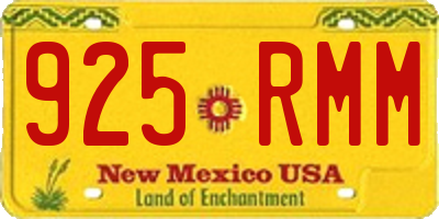 NM license plate 925RMM