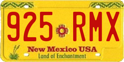 NM license plate 925RMX
