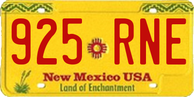 NM license plate 925RNE