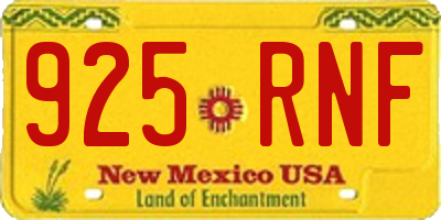NM license plate 925RNF