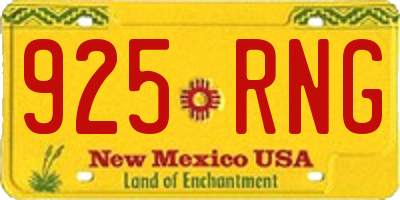 NM license plate 925RNG