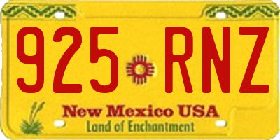 NM license plate 925RNZ