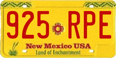 NM license plate 925RPE