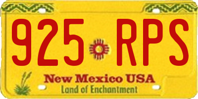 NM license plate 925RPS