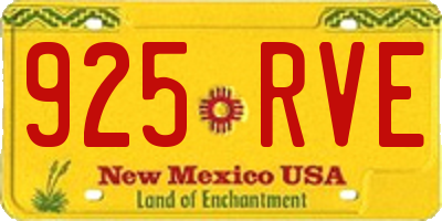 NM license plate 925RVE