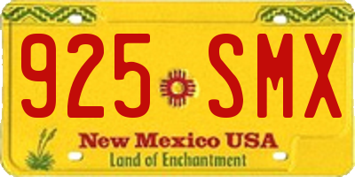 NM license plate 925SMX